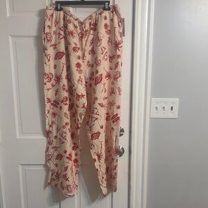 wild fable Cream Pants with Red Print
